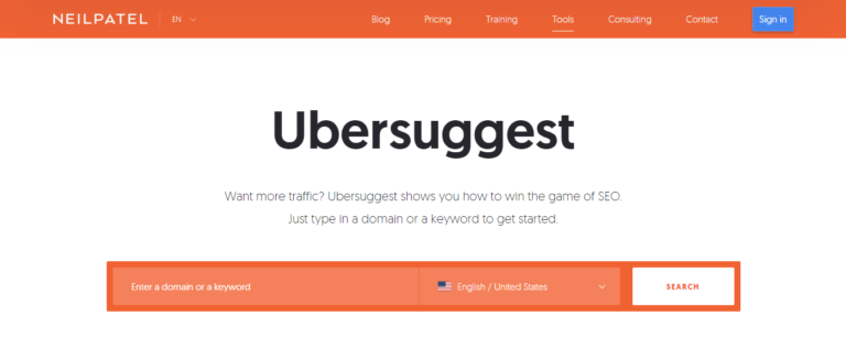 MML - Free Keyword Research Tools - Uber Suggest