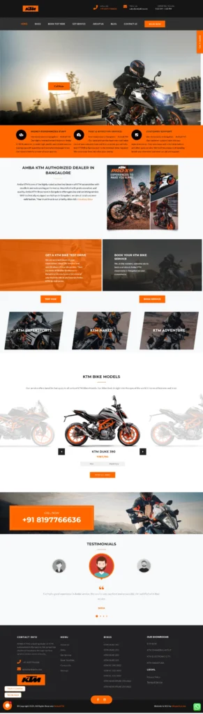 Amba KTM Full home page