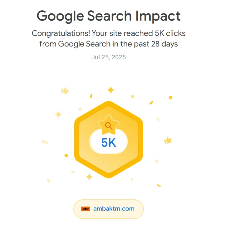 Milestone Achievement - Amba KTM